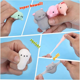 Squishy 24Pcs Party Favors for Kids, Mochi Toy Stress Reliever Anxiety Toys, Easter Basket Stuffers with Storage