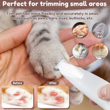 Electric Groomer with LED Light Waterproof Pet Hair Trimmer Low Noise Cat Dog Face Foot Ear Hip Paw Shaver
