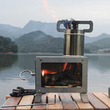 Wood Burning Portable Stainless Steel Stove for Cooking Camping