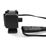 100cm SAE To Cable Adapter 3.1A Waterproof Motorcycle USB Charger Kit Dual Port Power Socket for Phone Tablet GPS