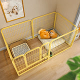 6 Panels Heavy Duty Dog Puppy Foldable Metal Barrier Playpen Pet Security Fence Iron Exercise Kennel House Accessories