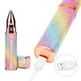 2023 hot sell facial shaver women electric rechargeable portable electric epilator 2 in 1 eyebrow trimmer