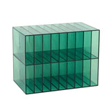 Marker Holder Mark Acrylic Double Layer Pen Storage Box with 18 Compartments for Desktop Organization
