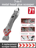 Silicone Sealant Smooth Remover Tool 7 In 1 or Caulk Finisher Grout Kit Glass Glue Angle Scraper Set Accessoriess