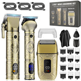 3 in 1 Professional All Metal Clipper Resuxi 135 Trimmer Electric Shaver Set Hair Cutting hine Men's Grooming Tools