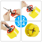 19 Pcs Bi-Metal Kit, Universal 3/4 Inch To 3 Inch,High Speed Steel Hole Saw Kit With Housing For Metal, Wood