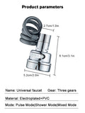 Universal spout with swivel universal extension for faucets, capable of rotating, boostingand splash proof water