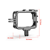 Sports Video Aluminum Alloy Camera Cage Dual Cold Shoe Mounts Metal Protective Frame Vlog for Insta360 GO 3S