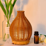 1pc aroma diffuser, Rattan Look Essential Oil Diffuser with Waterless Auto Shut-off Protection for Aromatherapy and Humidification