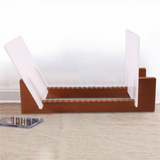 Vinyl Record Storage Holder Acrylic Ends - Display Your Singles and LPs in This Modern Portable Rack Unit