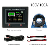 10-100V 50A 100A 200A 300A 400A Bidirectional Current Detection Coulomb Meter 3.5-inch Touch Screen Battery Level Indicator