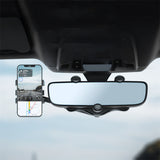 Car Phone Holder Rearview Mirror Driving Recorder Bracket DVR/GPS Mobile Phone Support Universal Clip Rotatable and Retractable
