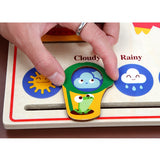 Wooden Multifunctional Calendar Clock Children's English Early Childhood Education Puzzle Hanging Board