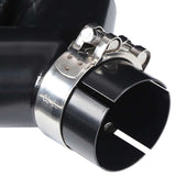 Car Tail Pipe 63-93mm Y-Shaped 1-In-2-Out Right Side Dual Outlet Exhaust Tailpipe Black Carbon Fiber for M Performance