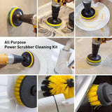 25 Piece Power Scrubber Cleaning Brush Extended Long Attachment Set All Purpose Drill Scrub Brushes Kit