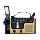 Multifunctional Solar Hand Crank AM FM SW Emergency Weather Radio with Flashlight 2000mAh Phone Charger Power Bank