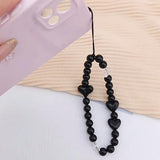 Mobile Grip Beaded Phone Hanging Chain Wrist Strap Set Women Universal Cell for Girls