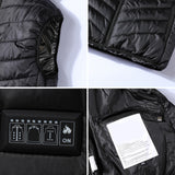 21 Heating Zones Heated Men Women USB Powered 3 Gear Temperature Control Winter Warm Vest for Outdoor Hiking Camping