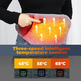 3 Gears Temperature Electric Heating Pad for Menstrual Cramps Plush Warm Palace Belt Lumbar Abdominal Uterus Hand Warmer Winter