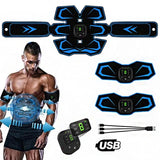 Electric Abdominal EMS Trainer Belt Rechargeable Body Massage Muscle Training Stimulator Gear Fiess Massager