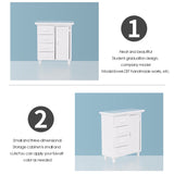 1:12 Dollhouse Miniature Wood Display Showcase Doll House Cabinet Cupboard Four Drawer Chest