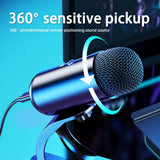 USB Wired Noise Reduction Gaming PC Microphone for Streaming Podcasts Desktop Computer Condenser Mic 2024 Gift