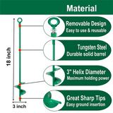 18in Anchors Kit,Helix Earth Ground Anchor,Heavy Duty Shed Anchor Hook for Camping Tent,Canopies,Swing Sets,4Pcs