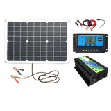 Solar Power System Kit 300W 12V to 220V Inverter Dual USB LED Indicator 30A 12V 24V Controller 18W 18V Solar Panel Set