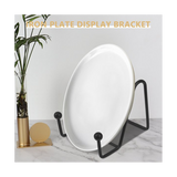 8Pcs Holders,Black Iron Easel Plate Holder Display Stands Metal Wire Frame Holders for Pictures