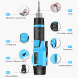 Cordless Electric Rechargeable Screw Driver Kit Drill Household Screwdriver With Accessories Power Tool