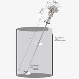 Explosion-Proof 50-Gallon Pneumatic Mixer Horizontal Plate Step Paint Tank Barrel Aluminum Alloy