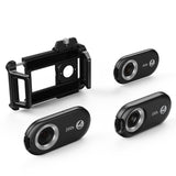 100X/150X/200X Mobile Microscope Lens Kit LED/ UV Lights Built-in CPL Filter Battery with Universal Phone Clip