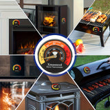 1pc Wood Stove Thermometer Magnetic, Oven Stove Temperature Stove Top Thermometer For Wood Burning Stoves, Gas Stoves, Pellet Stove, Avoiding Stove Fan Damaged By Overheat