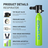 0.5L Mini Scuba Tank Dive Diving Equipment Underwater Breath Device Cyder Oxygen 5-10 Minutes C Set