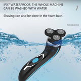 Smart Electric Shaver Three-head Floating Razor USB Rechargeable Washing Multi-function Beard Knife