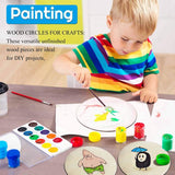 15PCS Round Kids Christmas Painting Toys Painted Wood Chip Household Decoration Board For DIY Craft