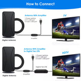 High-definition Amplified Digital TV Antenna 50-80 Miles With VHF/UHmplifier Fast Response Indoor And Ou