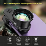 10X Universal ro 4K Ultra Camera Lens Phone Clip for Android Smartphone iPhone 15/14/13/12 Max/XR/X/8