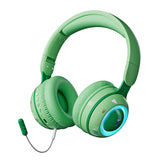 Cartoon Bluetooth 5.1 Wireless Game Headphone Cell Phone with mic RGB Light Gaming headset For Kids PC PS4 Gamer Support TF Card