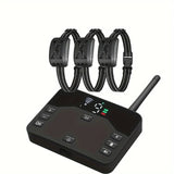2 IN 1 Wireless Dog Fence & Electric Shocker Training Collar Remote With Adjustable Beep Vibration Shock Rechargeable