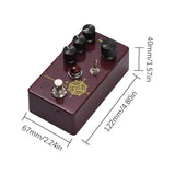 MOSKYAudio Effect Pedal 4 Mode Switch & Volume/Tone/Drive Controls Compact Digital Overdrive Guitar Effector