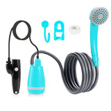 Outdoor Portable Camping Kit with 2.5-3.5L/min Water Discharge 2m Hose USB Charging 30-60min Battery Life Camp Shower