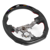 LED Car Leather Steering Wheel Perforated NAPPA Fit for Nissan 370z 09 2010 2011 2012 2013 2014 2015-2020 Carbon Fiber Accessory