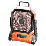 Camping with LED Lantern USB Rechargeable Oscillating 4 Gears Wind Speed Personal Fan for Outdoor Travel Hiking