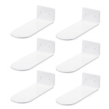 6 Pack Floating Shees,White Acrylic Wall Mounted Shoe Shees,for Display Collectible Shoe&Sneaker