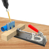 9.5mm Pocket Jig Kit Woodworking Oblique Locator Bits 15 Degree Angle Drill Guide Set Hole Puncher DIY Tools