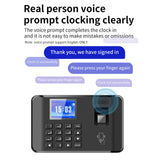 I60 Attendance hine Intelligent Fingerprint Password Time Clock Employee Checking-in Recorder 2.4 in Voice Prompt 11 Language