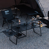 IGT Extended Laminate Aluminium Alloy Portable BBQ Table Laminated Board Detachable for Outdoor Kitchen System Accessories
