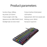 Gaming nical Keyboard Punk Backlit Replaceable Wired Keypad