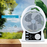 Household 8 inch solar speed large wind outdoor portable camping fan USB mobile phone fishing light charging